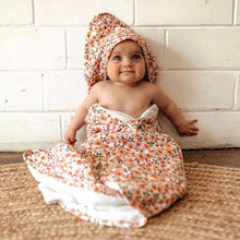 Load image into Gallery viewer, Spring Floral I Organic Hooded Baby Towel - Snuggle Hunny Kids
