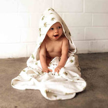 Load image into Gallery viewer, Green Palm I Organic Hooded Baby Towel - Snuggle Hunny Kids
