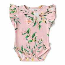 Load image into Gallery viewer, Cockatoo Short Sleeve Organic Bodysuit with Frill - Snuggle Hunny Kids
