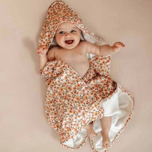 Load image into Gallery viewer, Spring Floral I Organic Hooded Baby Towel - Snuggle Hunny Kids
