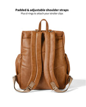 Load image into Gallery viewer, Faux Leather Nappy Backpack Tan l OiOi

