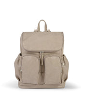 Load image into Gallery viewer, Faux Leather Nappy Backpack Taupe l OiOi
