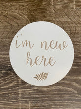 Load image into Gallery viewer, White Wood Baby Milestone Discs - Little Timber
