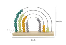 Load image into Gallery viewer, Yellow &amp; Teal l Wooden Rainbow Abacus - Calm &amp; Breezy
