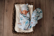 Load image into Gallery viewer, Whale l Jersey Wrap &amp; Beanie Set - Snuggle Hunny Kids
