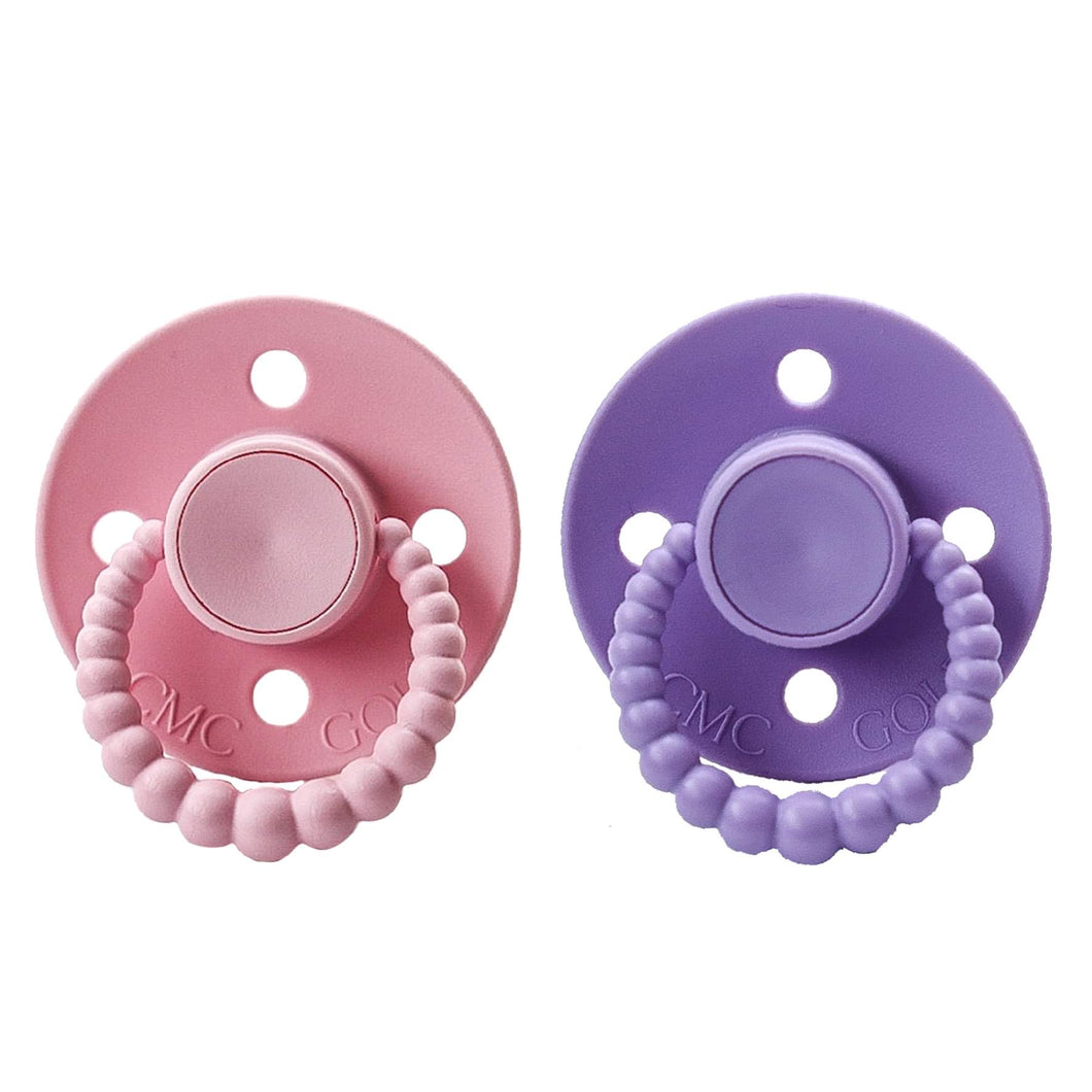 Baby Pink + Lavender - Twin 'Bubble' Vented Dummy Pack I CMC Gold
