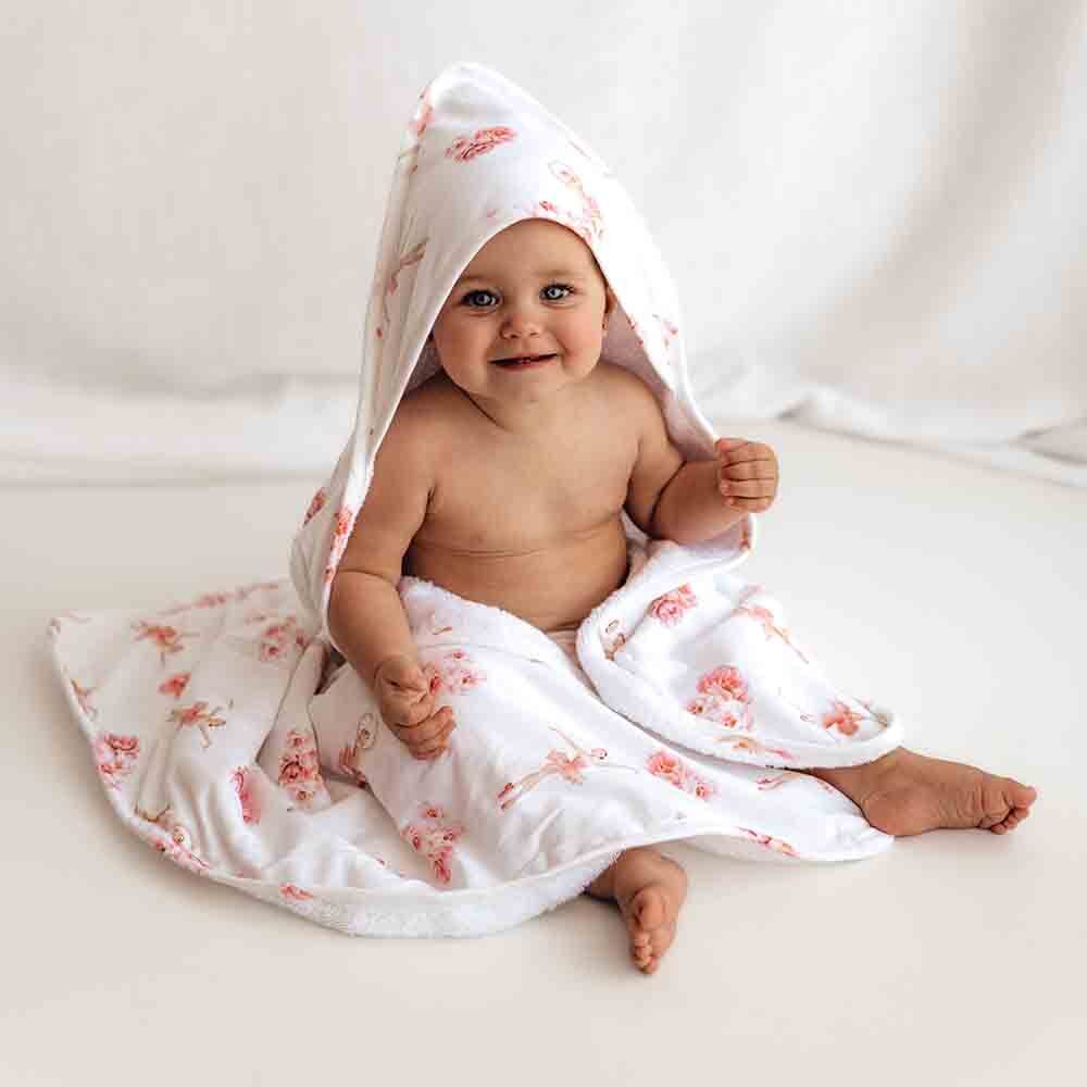 Ballerina I Organic Hooded Baby Towel - Snuggle Hunny Kids