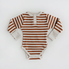 Load image into Gallery viewer, Biscuit Stripe I Long Sleeve Bodysuit - Snuggle Hunny Kids
