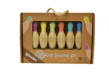 Load image into Gallery viewer, Wooden Rainbow Bowling Set - Kaper Kidz
