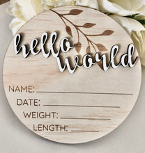 Load image into Gallery viewer, Classic Birth Announcement Disc - Timber Tinkers
