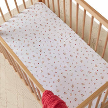 Load image into Gallery viewer, Ladybug l Fitted Cot Sheet - Snuggle Hunny Kids
