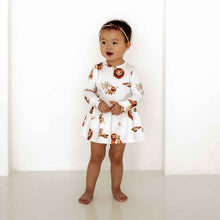 Load image into Gallery viewer, Lion Long Sleeve Organic Dress - Snuggly Hunny Kids
