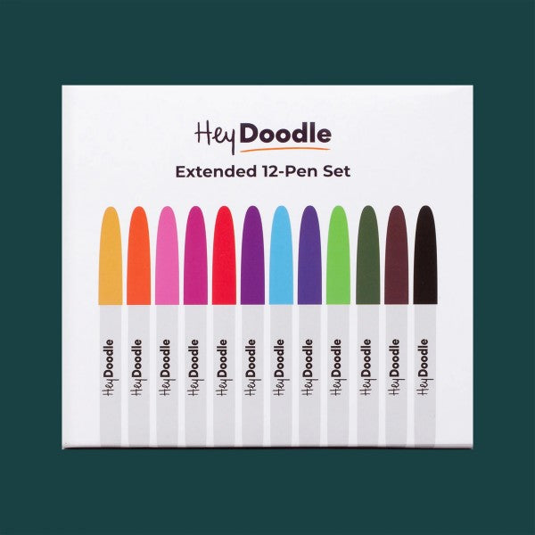 Extended 12 pen Set - Hey Doodle