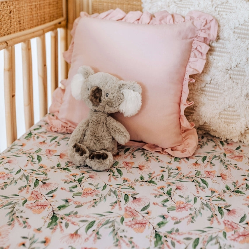 Wattle l Fitted Cot Sheet - Snuggle Hunny Kids