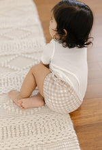 Load image into Gallery viewer, Sand Gingham Nappy Cover - Two Darlings
