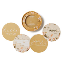 Load image into Gallery viewer, Golden Flower &amp; Ocre l Reversible Milestone Cards - Snuggle Hunny Kids
