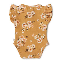 Load image into Gallery viewer, Golden Flower I Short Sleeve Organic Bodysuit - Snuggle Hunny Kids
