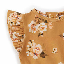 Load image into Gallery viewer, Golden Flower I Short Sleeve Organic Bodysuit - Snuggle Hunny Kids

