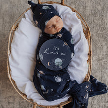 Load image into Gallery viewer, Milky Way l Jersey Wrap &amp; Beanie Set - Snuggle Hunny Kids
