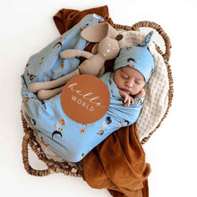 Load image into Gallery viewer, Dream l Jersey Wrap &amp; Beanie Set - Snuggle Hunny Kids
