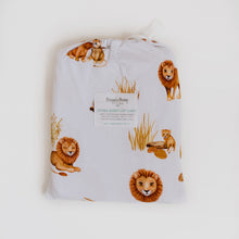 Load image into Gallery viewer, Lion l Fitted Cot Sheet - Snuggle Hunny Kids
