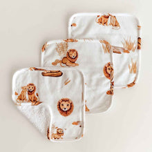 Load image into Gallery viewer, Lion I 3pk Organic Wash Cloth - Snuggle Hunny Kids
