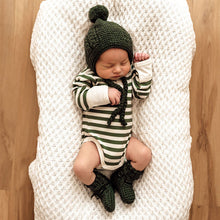 Load image into Gallery viewer, Olive - Wool Bonnet &amp; Bootie Set - Snuggle Hunny Kids
