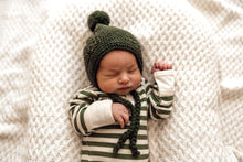 Load image into Gallery viewer, Olive Stripe Growsuit - Snuggle Hunny Kids
