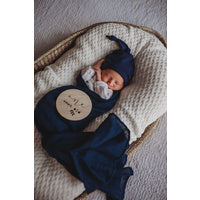 Load image into Gallery viewer, Navy l Organic Muslin Wrap - Snuggle Hunny Kids
