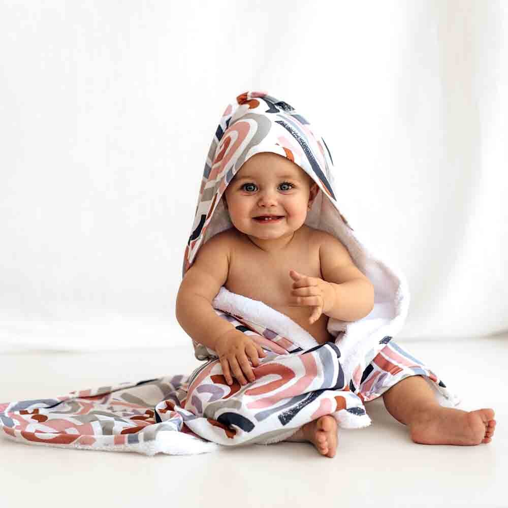 Rainbow I Organic Hooded Baby Towel - Snuggle Hunny Kids