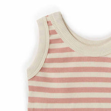 Load image into Gallery viewer, Rose Stripe l Organic Singlet - Snuggly Hunny Kids
