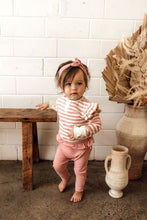 Load image into Gallery viewer, Rose Stripe I Long Sleeve Bodysuit - Snuggle Hunny Kids
