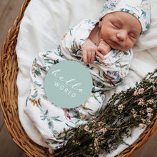Load image into Gallery viewer, Eucalypt l Snuggle Swaddle &amp; Beanie Set - Snuggle Hunny Kids

