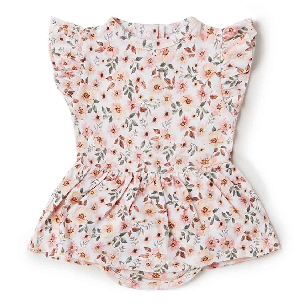 Spring Floral - Organic Dress - Snuggly Hunny Kids