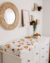 Load image into Gallery viewer, Sunflower l Bassinet Sheet/Change Pad Cover - Snuggle Hunny Kids
