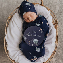 Load image into Gallery viewer, Milky Way l Snuggle Swaddle &amp; Beanie Set - Snuggle Hunny Kids
